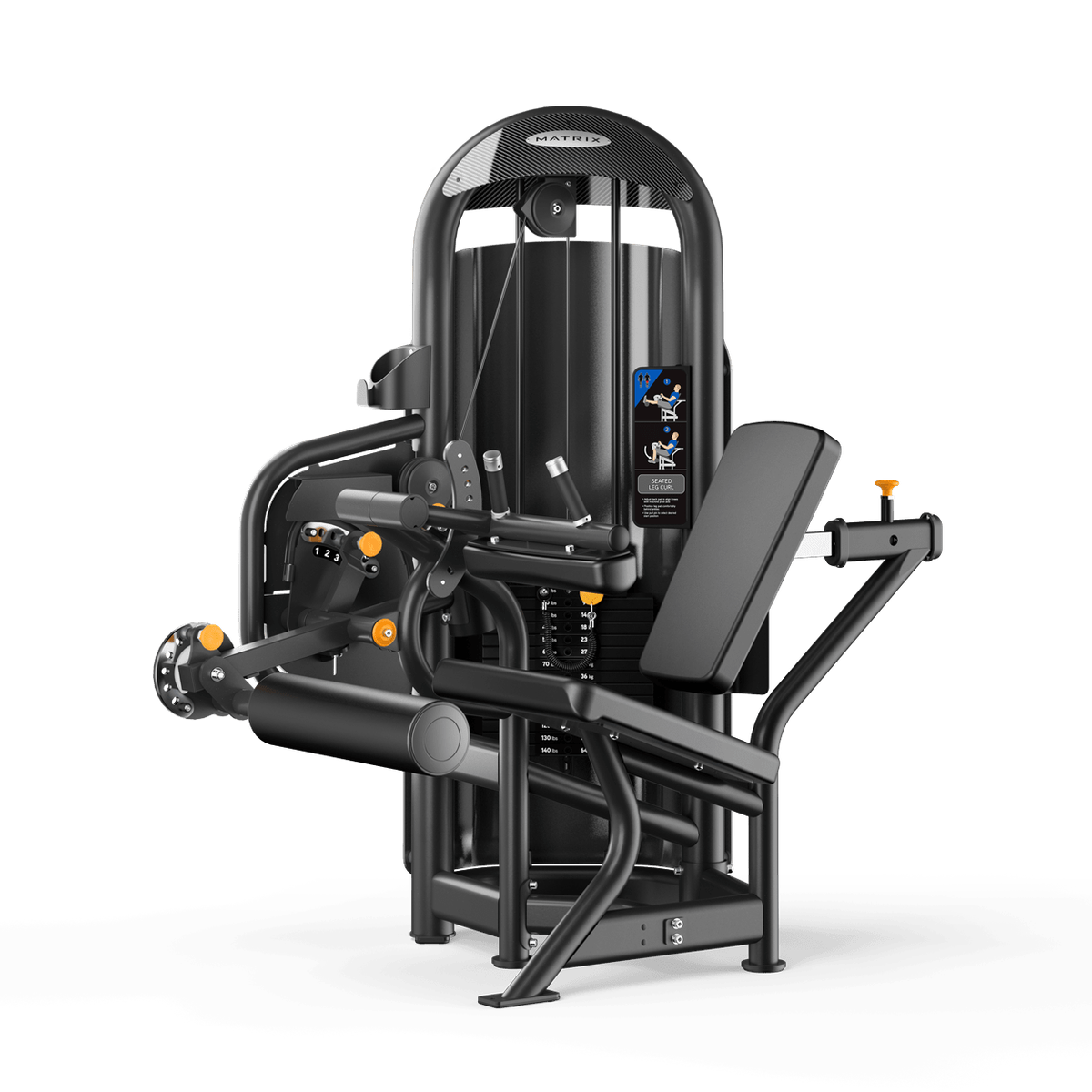 aura-seated-leg-curl_1.png Matrix Fitness Aura Seated Leg Curl | Equipo de Fuerza Premium - Imagen 1