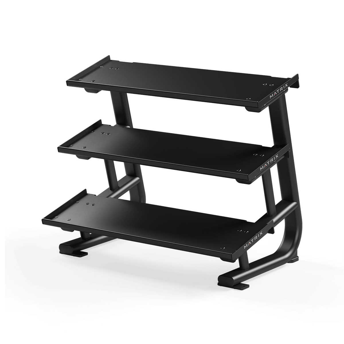 magnum-studio-flat-tray-dumbbell-rack_1.png Matrix Fitness Magnum Studio Flat-Tray Dumbbell Rack | Equipo Pro - Imagen 1